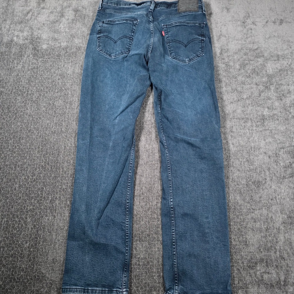 Levis 514 Straight Fit Mens Jeans Dark Wash Blue 33x32 Fits 30x30 Stretch Emo